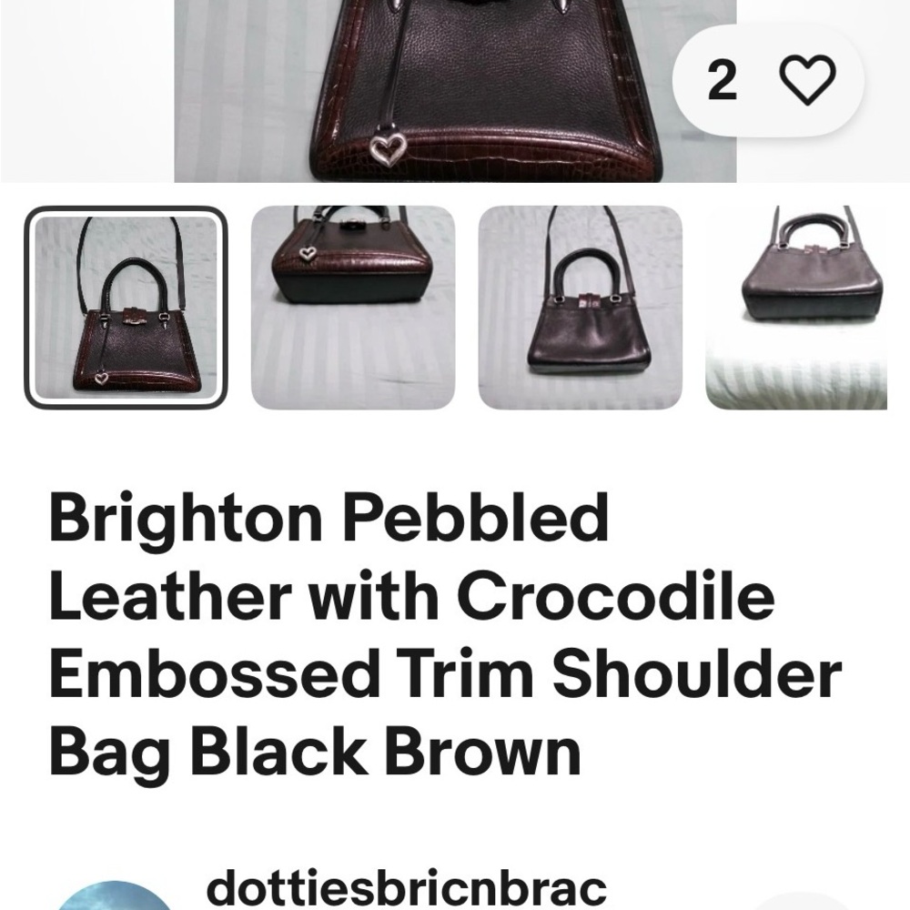 ✨ Classic Vintage Brighton Leather Handbag ✨ - Picture 12 of 12